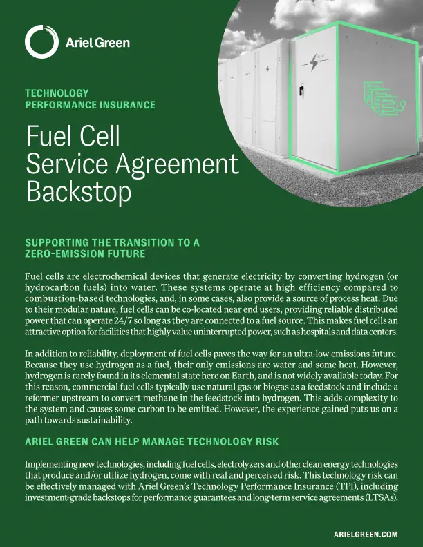 Case Study - Fuel Cell Service Agreemant Backstop - Ariel Green